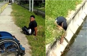 nangtime.com - Lelaki OKU Berkerusi Roda Selamatkan Anak Kucing Terjatuh Dalam Longkang Besar [VIDEO]