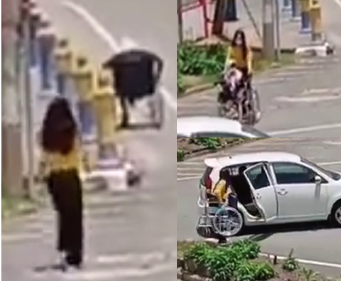nangtime.com - Tak Sampai Hati Tengok Nenek Berkerusi Roda Tepi Jalan, Wanita Sanggup Hentikan Kereta Dan Menolongnya
