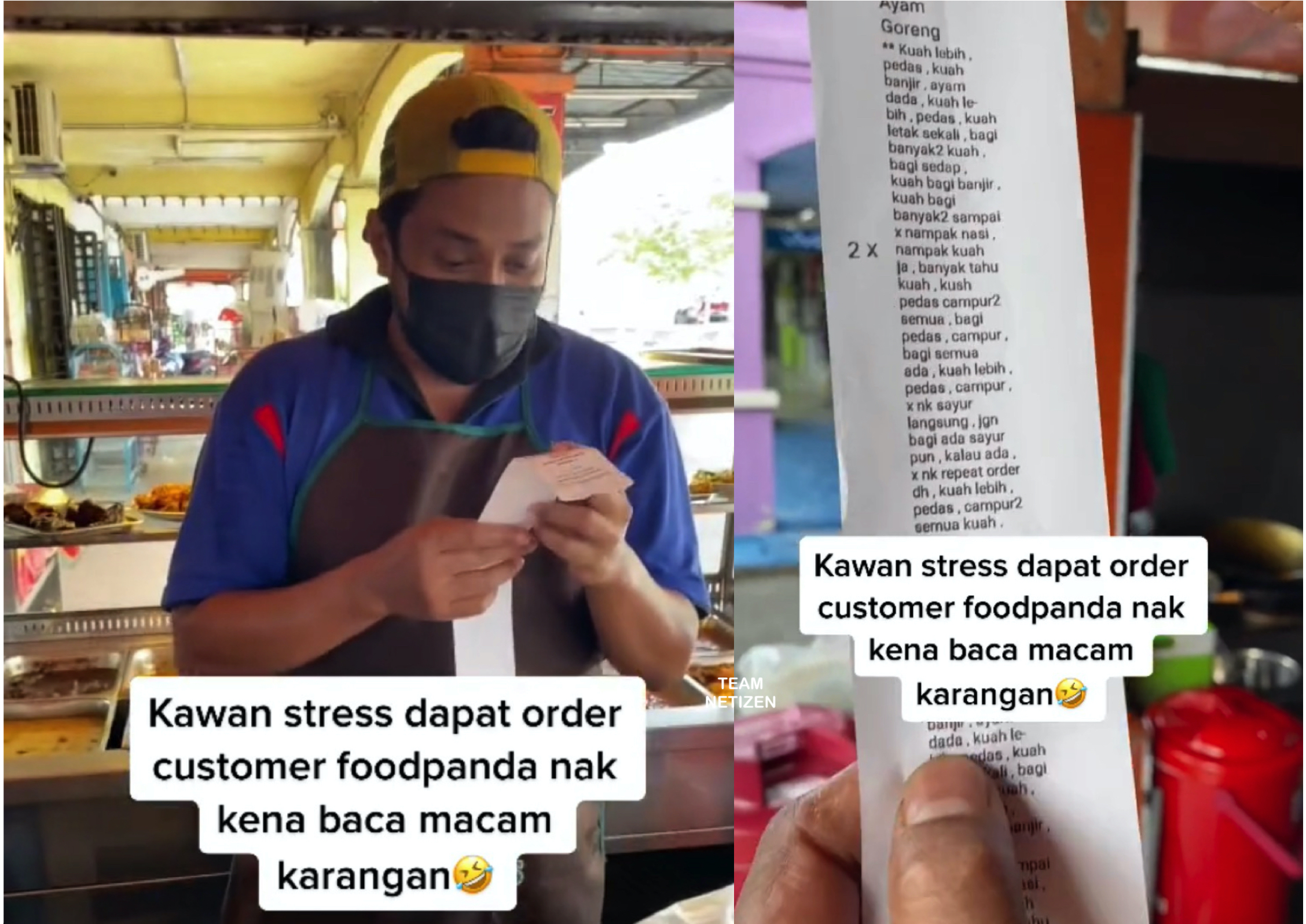Peniaga Pening Kepala Dapat Order Customer Dengan Mesej Permintaan Panjang Lebar Macam Karangan - nangtime.com