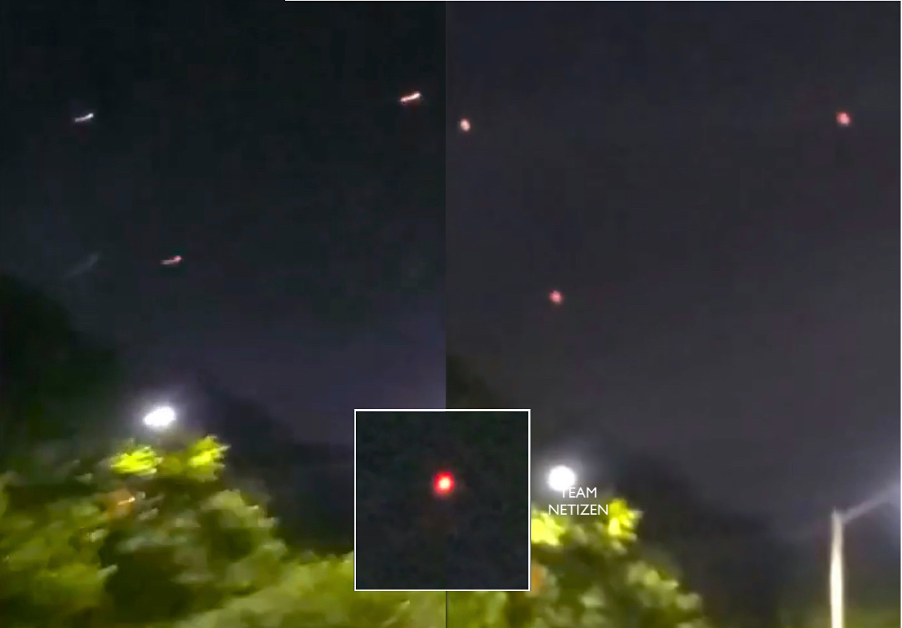 Lelaki Ternampak Beberapa Cahaya Didakwa Formasi UFO, Malah Ramai Lagi Turut Menyaksikannya
