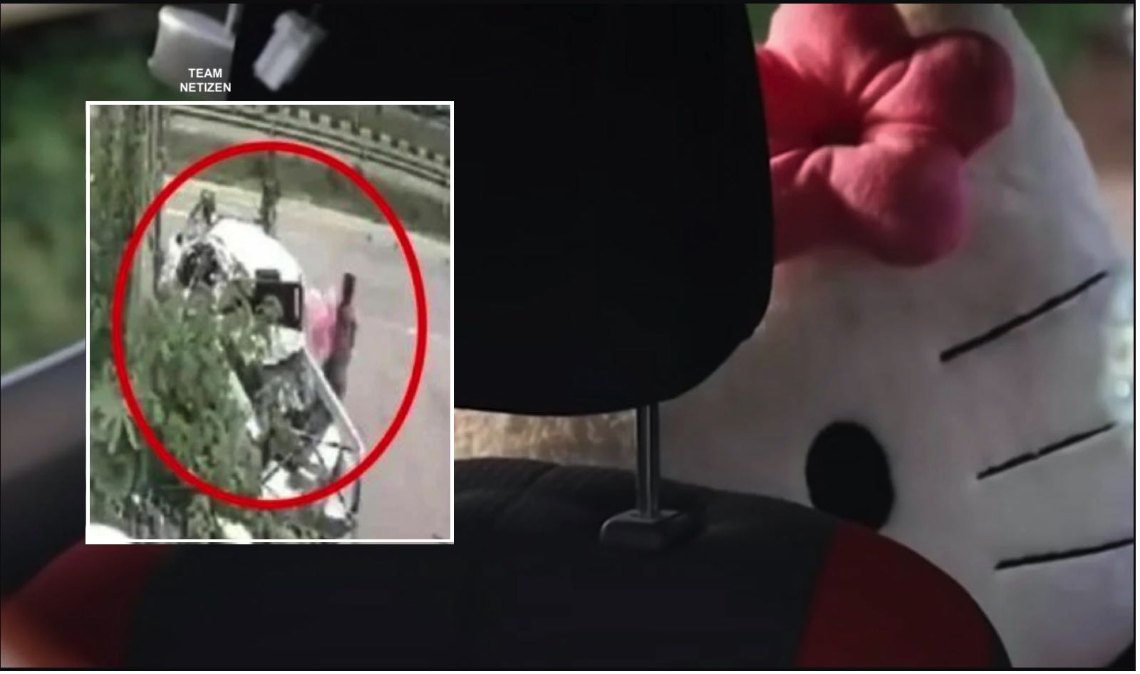 “Nampak Kelibat Gadis Kecil..” Curi Patung Hello Kitty Dari Bangkai Kereta, Pasangan Kekasih Pulangkan Semula Patung itu Jam 2 Pagi - nangtime.com